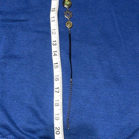 Lia Sophia necklace hematite genuine abalone filigree & matching bracelet - Picture 9 of 9